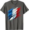 France French Flag Drapeau Français T-Shirt Short Sleeve Casual 100% Cotton Shift