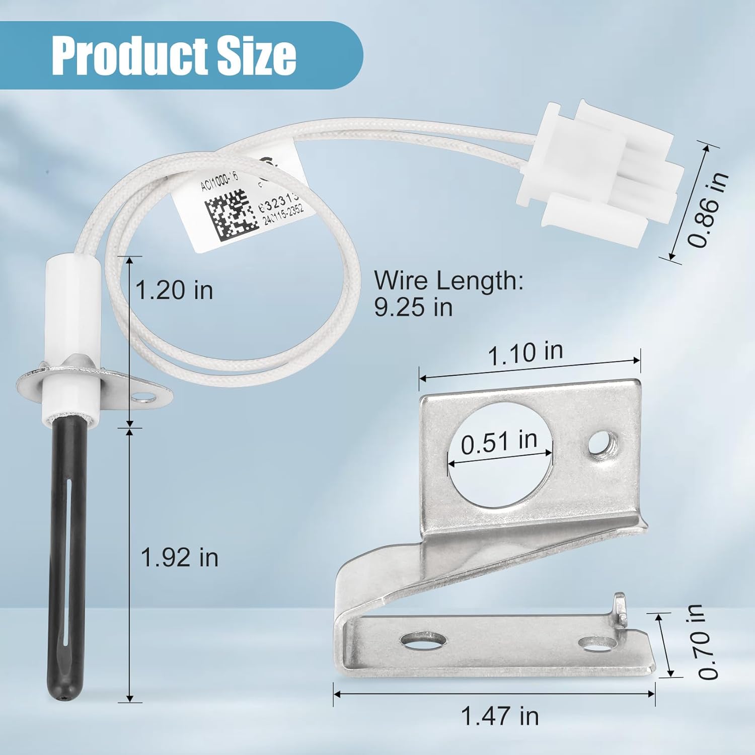 

Модернизированные 903110A 903110 Запальники горячей поверхности печи со штекером, Универсальный комплект горячей поверхности из нитрида кремния, Заменяемый для печи Nordyne