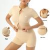 Seamless European and American Yoga Outfit: Sports Underwear, Long Sleeve Vest, and High Waist Pants for Women