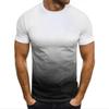 Spring new European and American men's casual sports fashion D gradual change short-sleeved crew neck T-shirt men