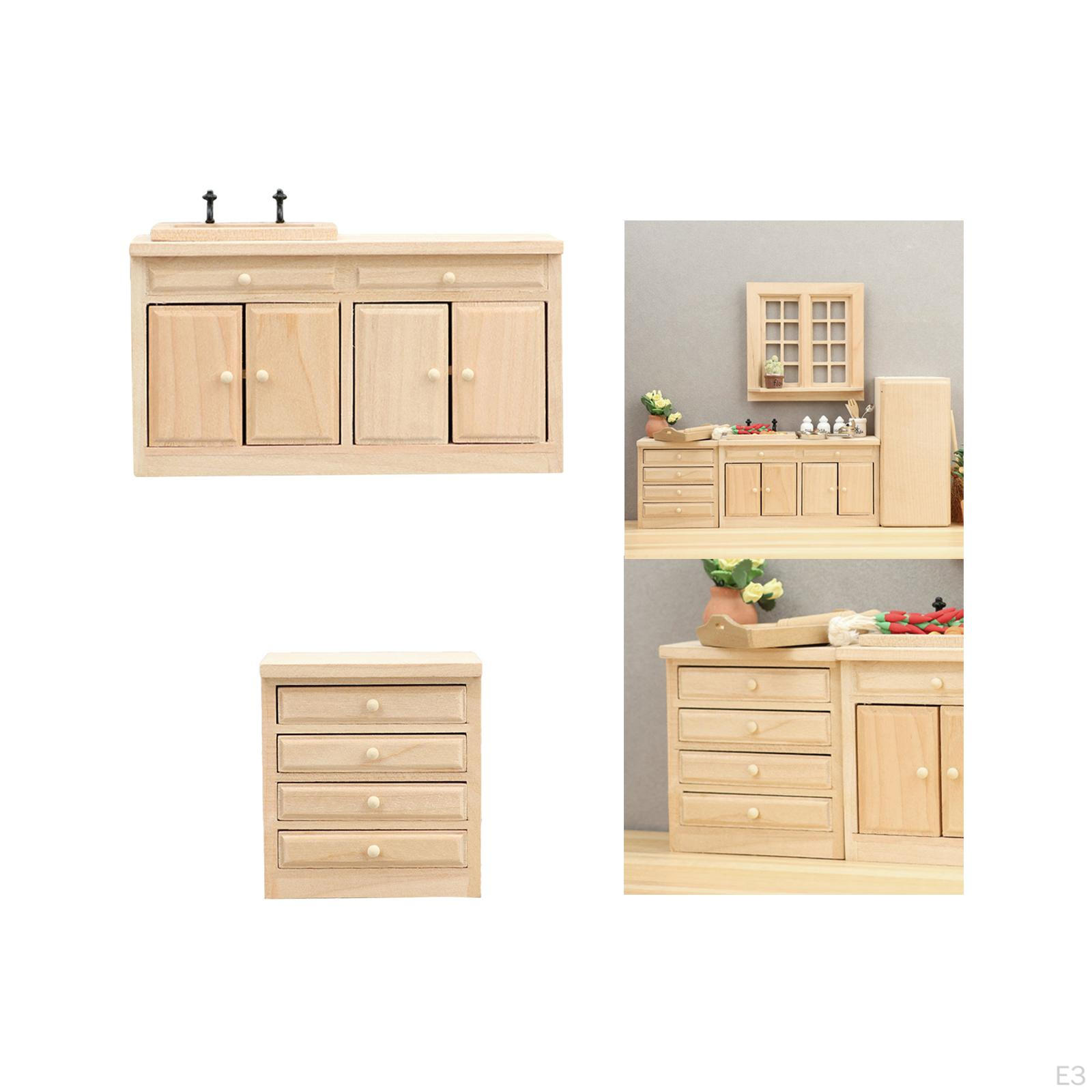 1/12 Кукольный Дом Мебель Шкаф Модель Игрушка Микро Сцена Портативный Имитация — фото 5