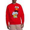 Sesame Street Unisex Adult Elmo & Dorothy Face Sweatshirt