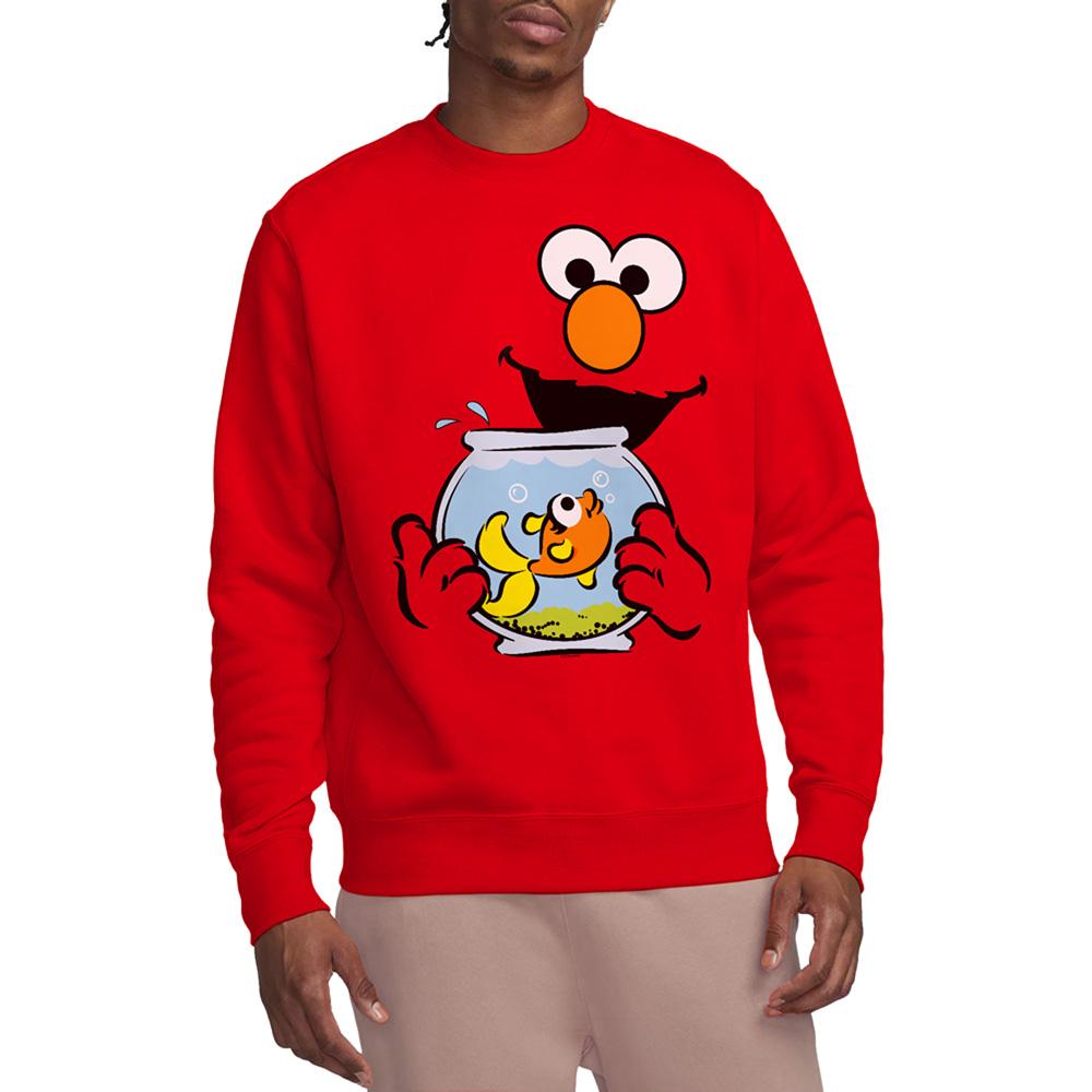 Sesame Street Unisex Adult Elmo & Dorothy Face Sweatshirt