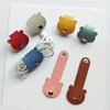 Durable Leather Cable Ties Elastic Tie Soft Cable Organizer Cute Reusable Cord Clip Data Cable Storage