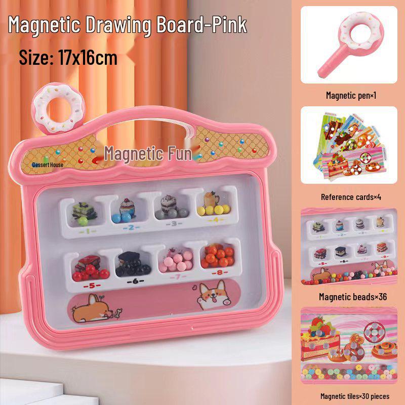 

Красочная магнитная доска для рисования: Развивающая головоломка для концентрации и раннего обучения малыша