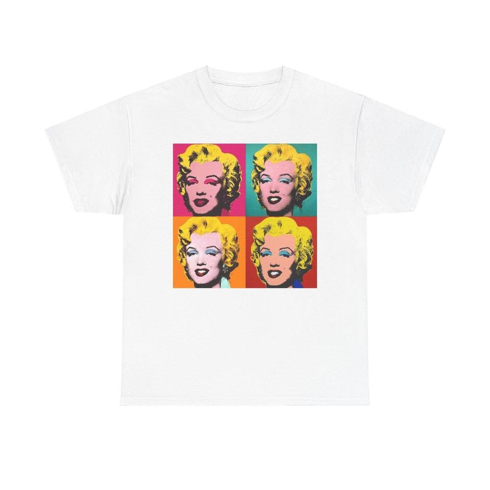 Andy Warhol T Shirt Vintage Art Poster Retro 80s Unisex Heavy Cotton Monroe Unisex T-Shirt S