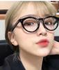 fashion New transparent point Plain glasses PC plain glass spectacles vintage eyeglass round frame glasses