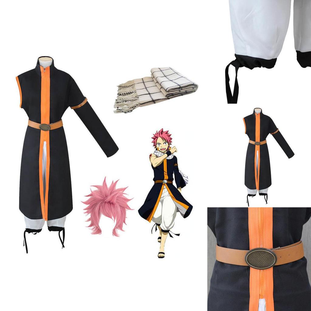 Exquisite Anime Fairy Tail Natsu Dragneel Halloween Cosplay Costume Unisex Outfit