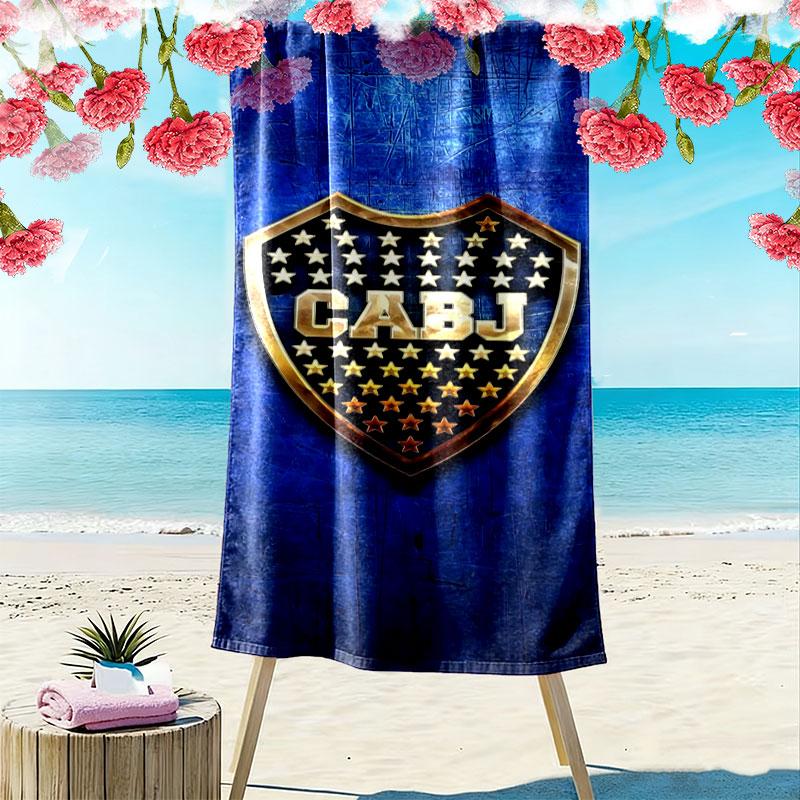 Boca Juniors Print Strandtuch, Großes Weiches Schnelltrocknendes Handtuch für Strand Camping Schwimmen