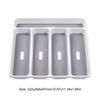 Flatware Tableware Silverware Drawer Organizer with Non-slip TPR Linings Non-Slip Utensil Organizer Plastic Cutlery Tray