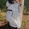 Yu Yan Internet celebrity warm outdoor skiing tooling duck down jacket women's short thickened men's and women's coats