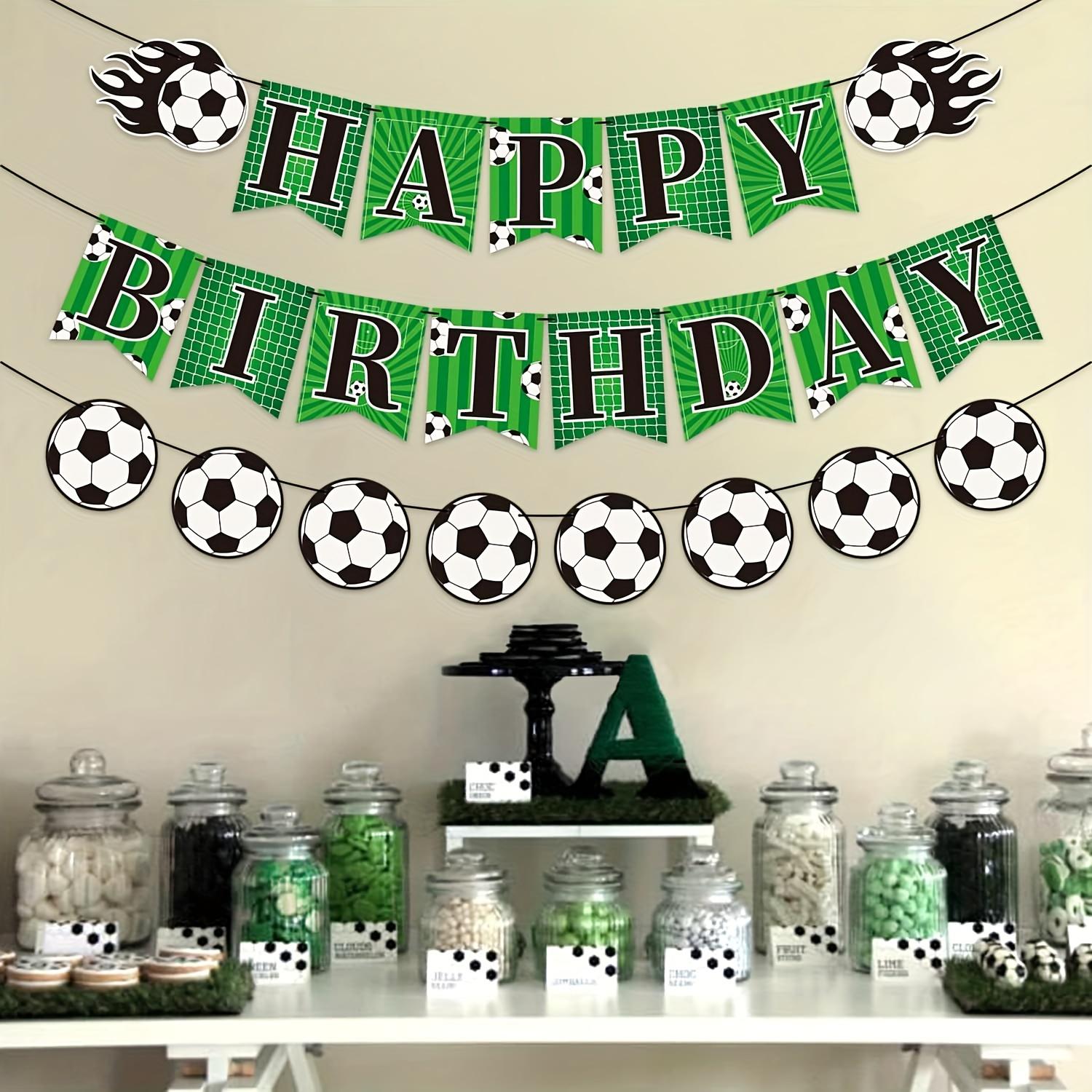 

1Set Soccer Happy Birthday Banner,Sport Theme Soccer Player Birthday Supplies,Soccer Enthusiast Birthday Party Decorations