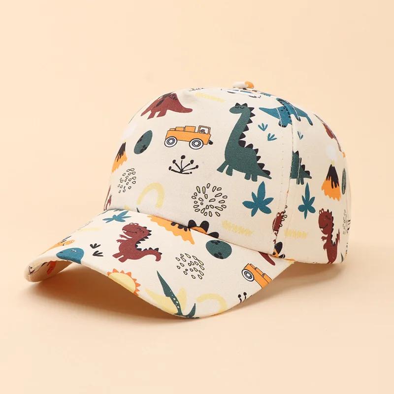 Cartoon Dinosaurs Whales Fruit Rocket Kid Baby Base Ball Cap Animal Image Printing Spring Summer Sunshade Hat