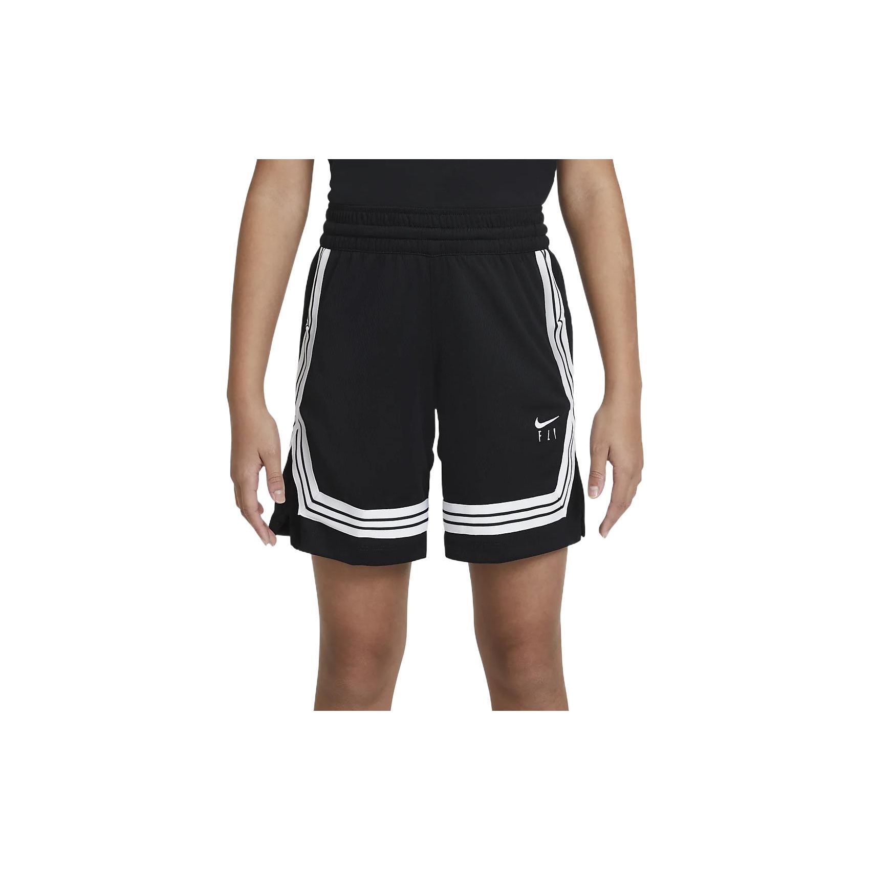 

Nike Логотип, цветной блок, полосатый декор, шорты для тренировок прямого кроя, детские шорты, черные DA1086010 M