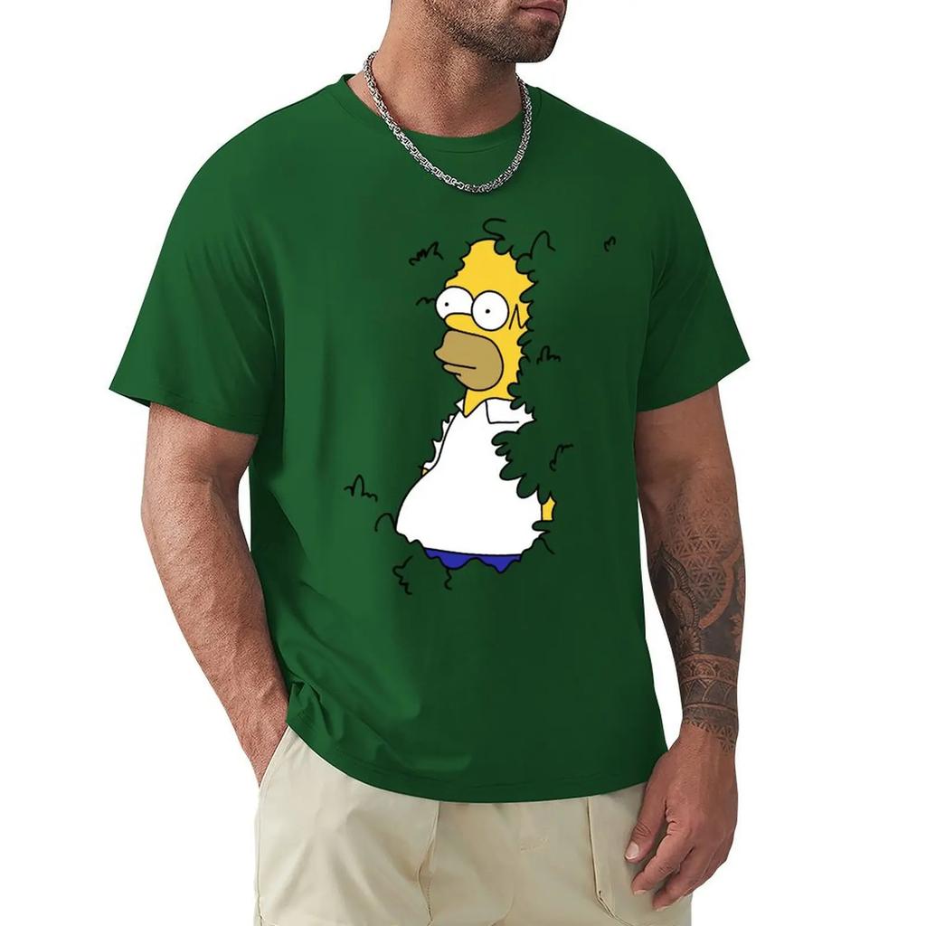 Summer Clothes Heavyweights Customizeds Sweat Fitted T Shirts for Men Homer in H Meme Classic TShirt Men Clothing Graphic