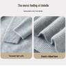 Men's 100% Wool Round Neck Loose Casual Sweater - Thickened Long Sleeve Knitwear