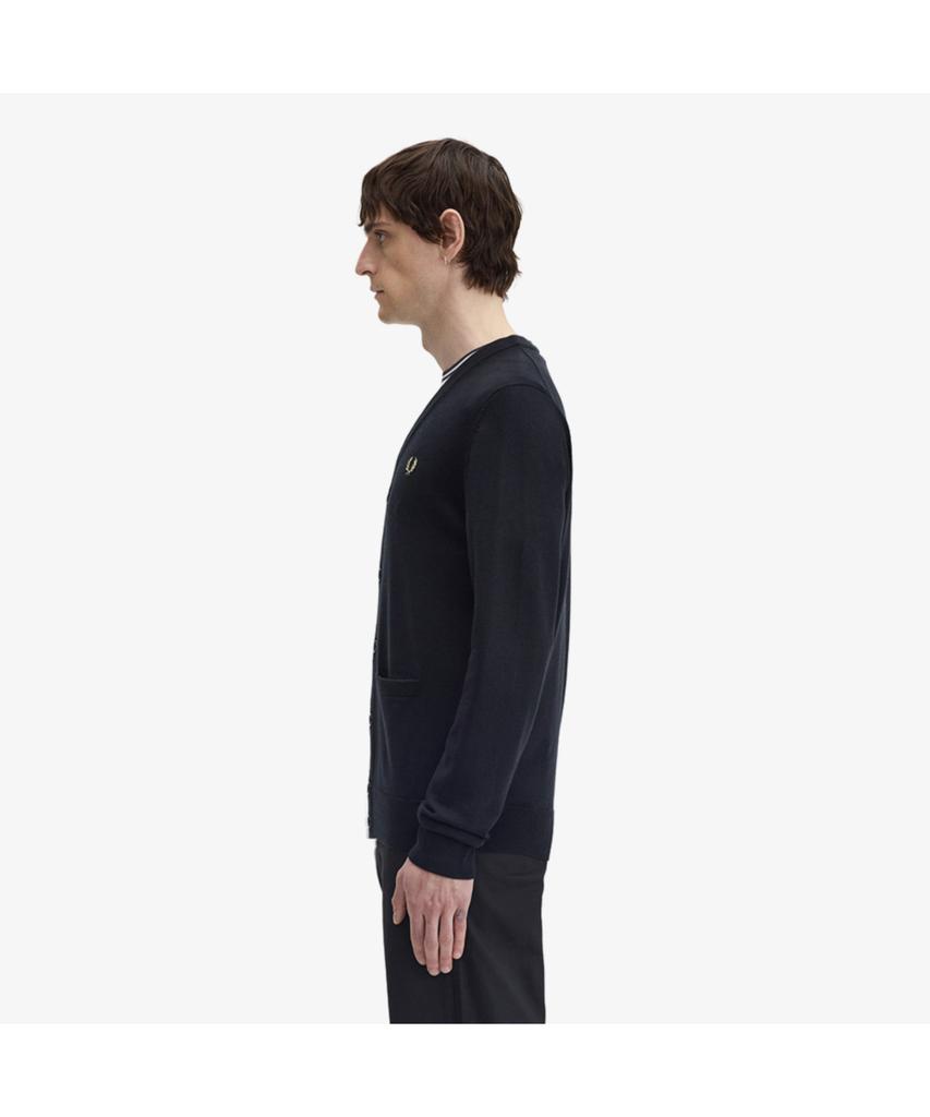 Fred Perry [Baseline] Classic Merino Wool Cardigan - Black Afpm2419551-198