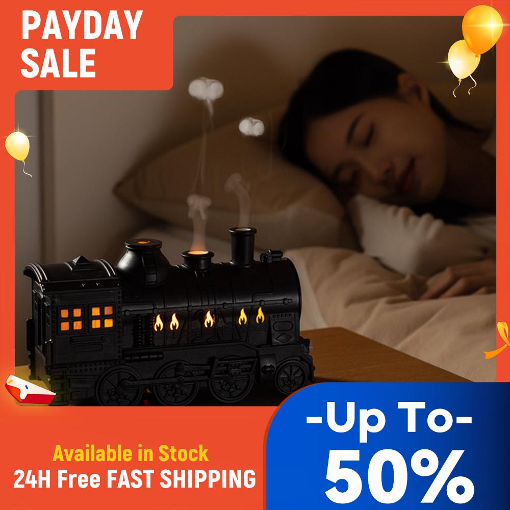 

300ML Vintage Steam Train Cool Mist Humidifier with 2-Color LED Light/2 Mist Modes Air Humidifier for Home Decor & Gifts China Mainland