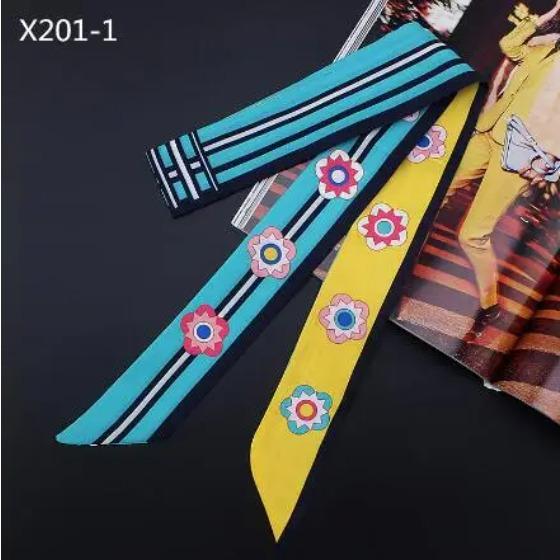 

Long Version Luxury Brand Silk Ribbon Foral Print Women Silk Scarf Handle Bag Ribbons Female Headband Long Scarves & Wraps 5x120cm