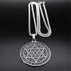 Norse Runes And Hebrew Zodiac Constellation Pendant With Stainless Steel Star Of David Necklace