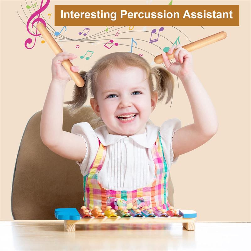 Classic Claves Rhythm Sticks Wooden Drum Sticks Classic Claves Percussion Instrument Kid Children Musical Toy Rhythm Learning