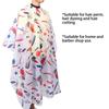 Fashionable Barber Shop Hairdressing Cape Hair Cutting Apron Hair Beauty Tool 160x140cm (Black)