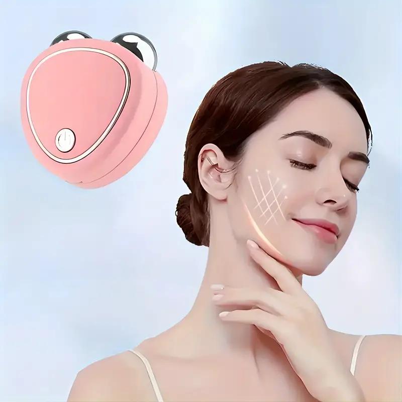 Mini Micro-Electric Facial Beauty Instrument Portable Dual-Head Massage Skin Care Thin Chin V Face Firming Face Massager