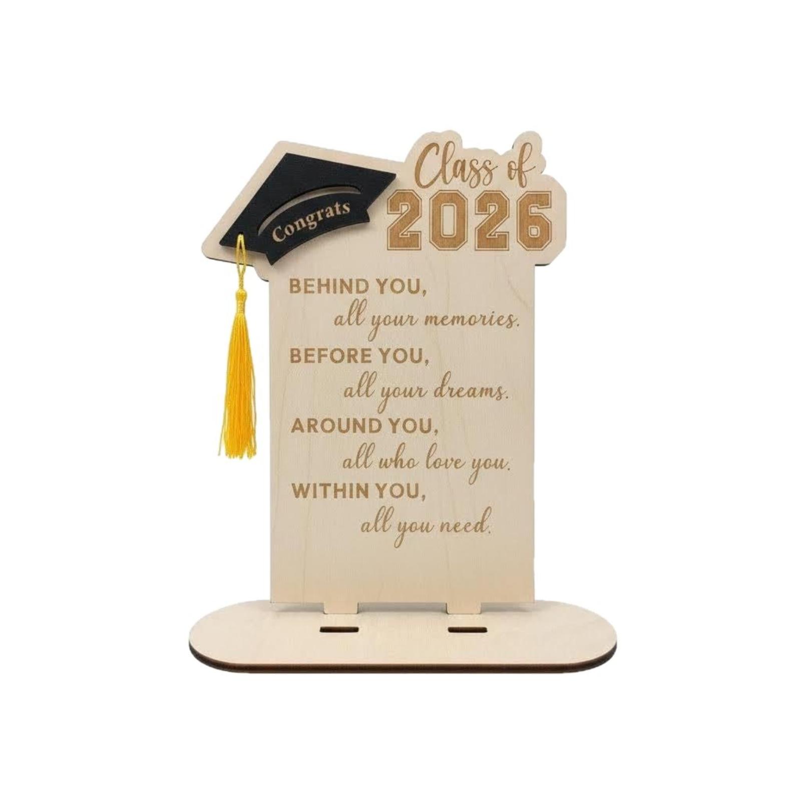 

Graduation Wooden Desktop Ornament One Size