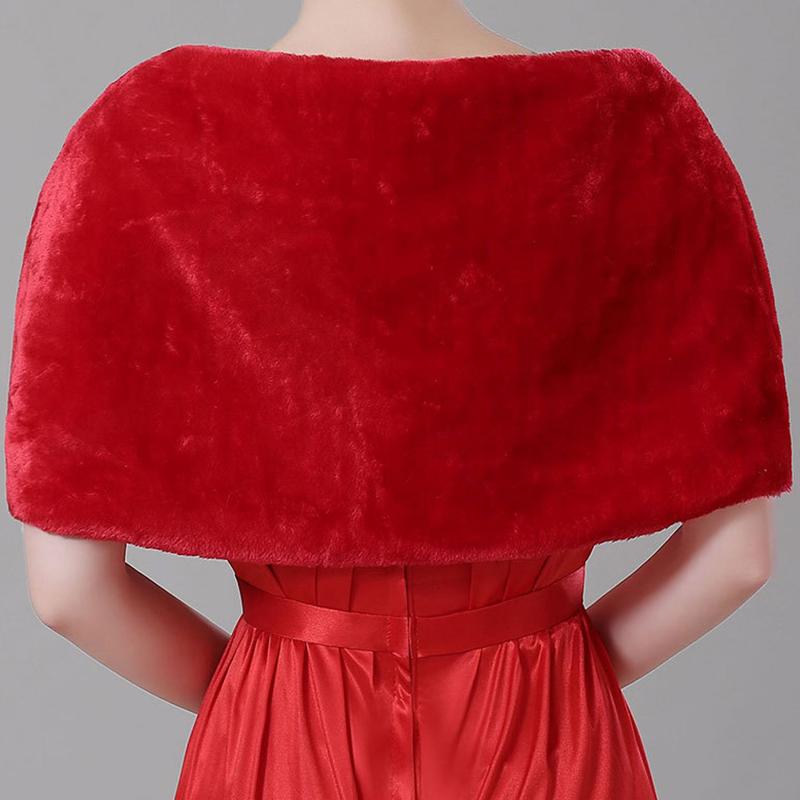 1 Stück Plüschfell Volles Kleid Schal Perle Lockerer Mantel Warmhalten Schal Winterumhang Weste