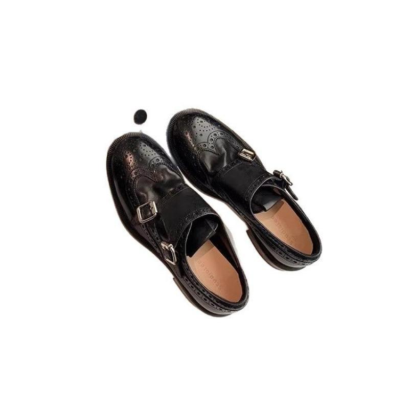 Sheepskin version~ exquisite engraved baroque single shoes Mengke leather shoes women's shoes genuine leather small leather shoes