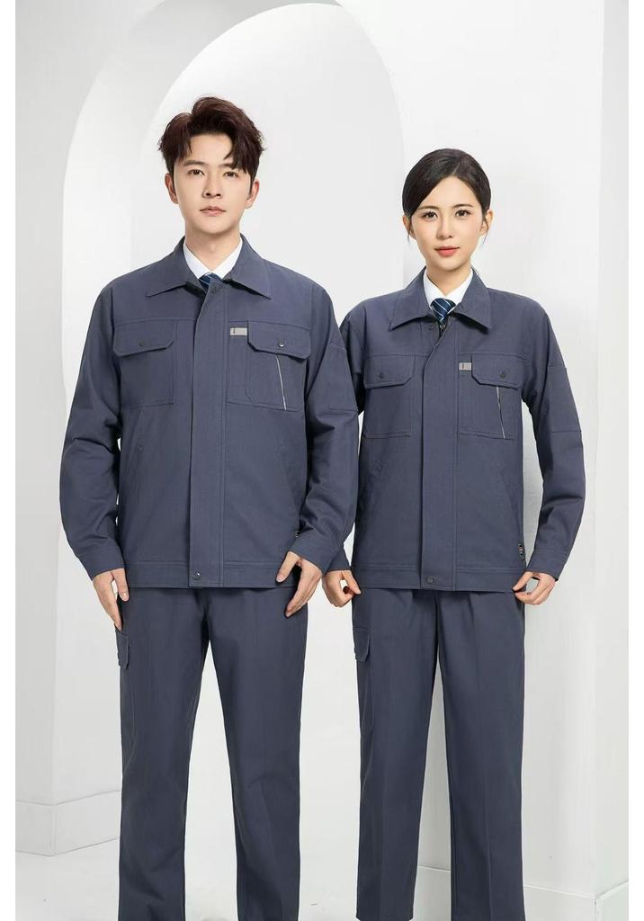 Durable Cotton Workwear Set: Anti-Scald, Long Sleeve, Wear-Resistant Clothing for Auto Repair and Electric Welding