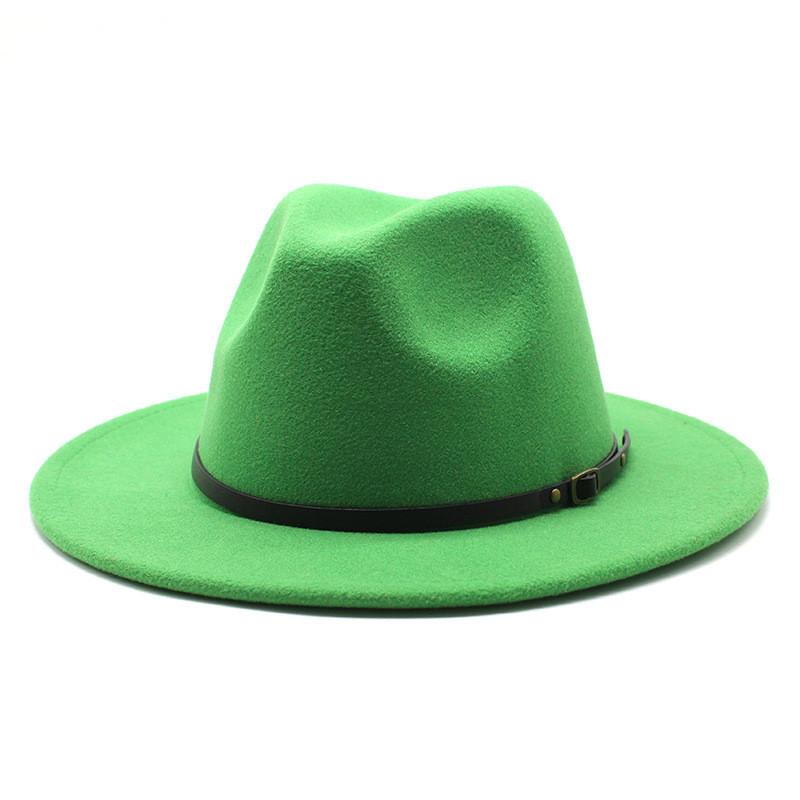 Vintage British Style Wool Felt Fedora Hat For Women With Wide Brim And Breathable Design