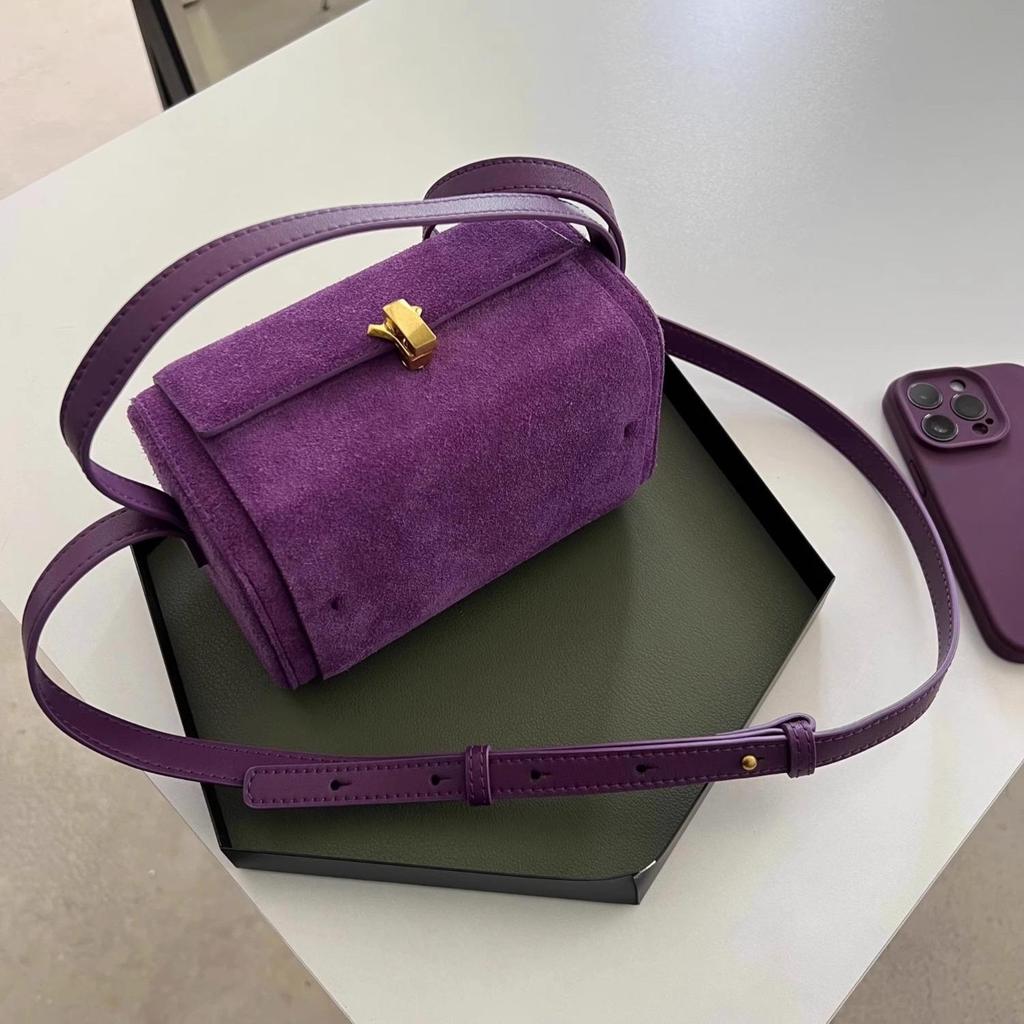 Acai Berry Purple High-End Women's Crossbody Boston Bag with Customizable Design