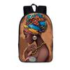 Afro-Afrikanische Schönheit Schwarze Prinzessin Wasserdichter Schulrucksack Mit Verstellbaren Schultergurten