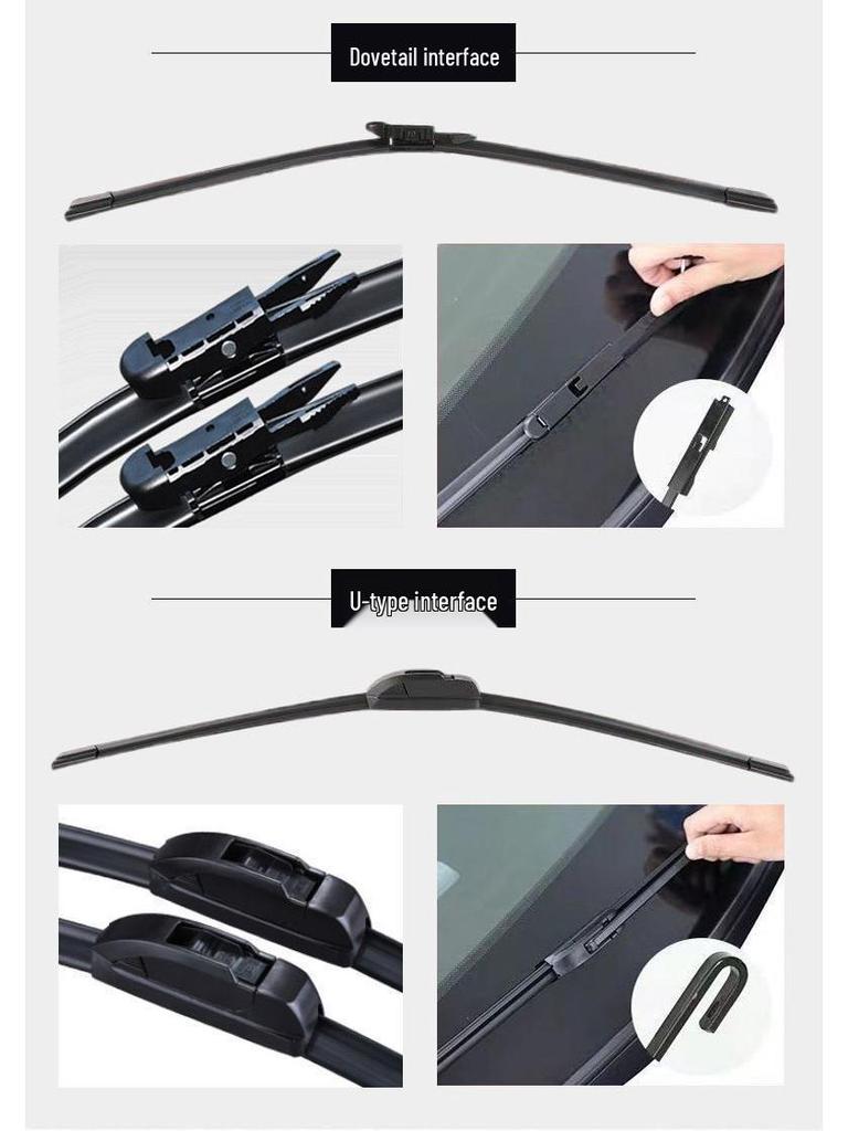 Original Frameless Front Wiper Blade with Rubber Strip for 2021 Lynk & Co 03