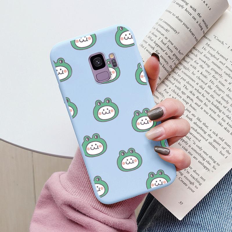 For Samsung Galaxy S9 S 9 Plus Cover Cute Cartoons Heart Cat Soft Silicone Shockproof Phone Case For Samsung S9 S9+ Funda Bumper