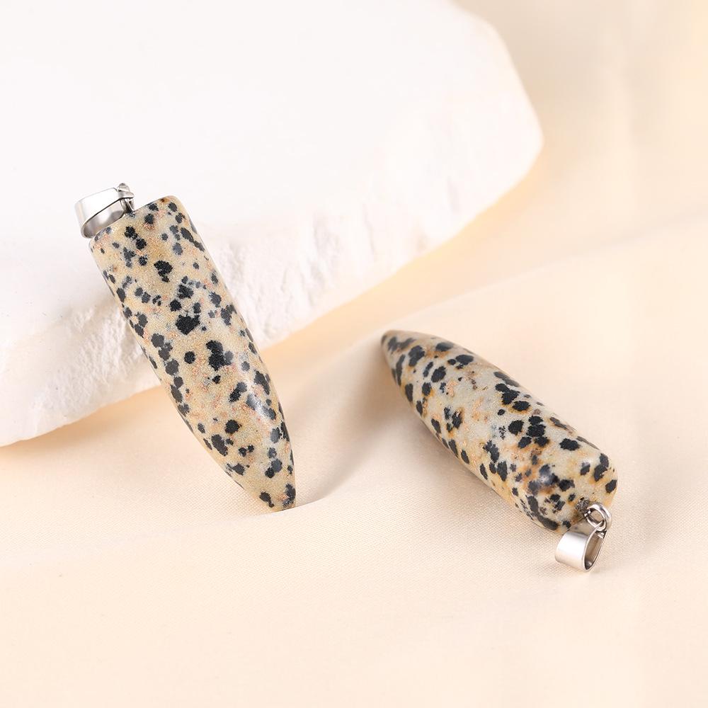 Crystal Agate Bullet Necklace Pendant & Keychain Accessory