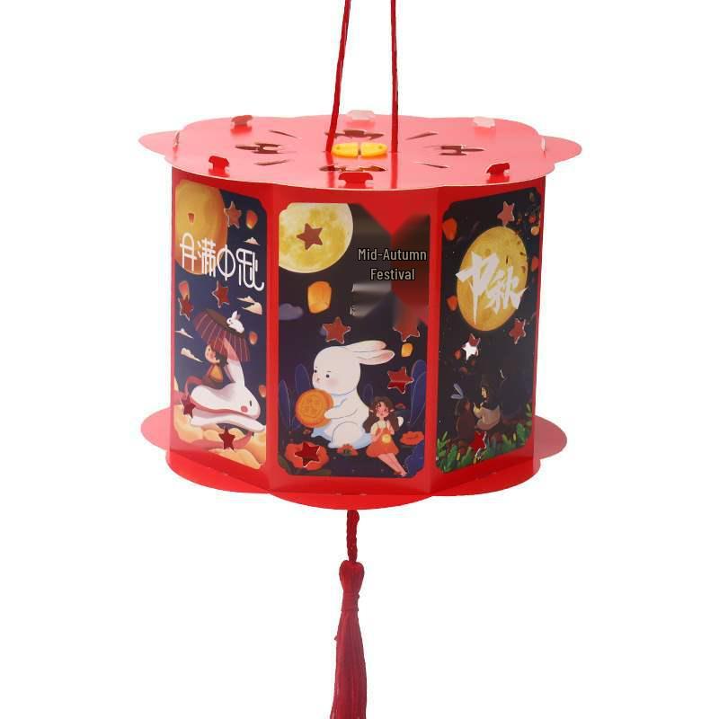 DIY Mid-Autumn Festival Ferris Wheel Rotating Lantern for Kids - Handmade Chinese Flower Lantern Kit