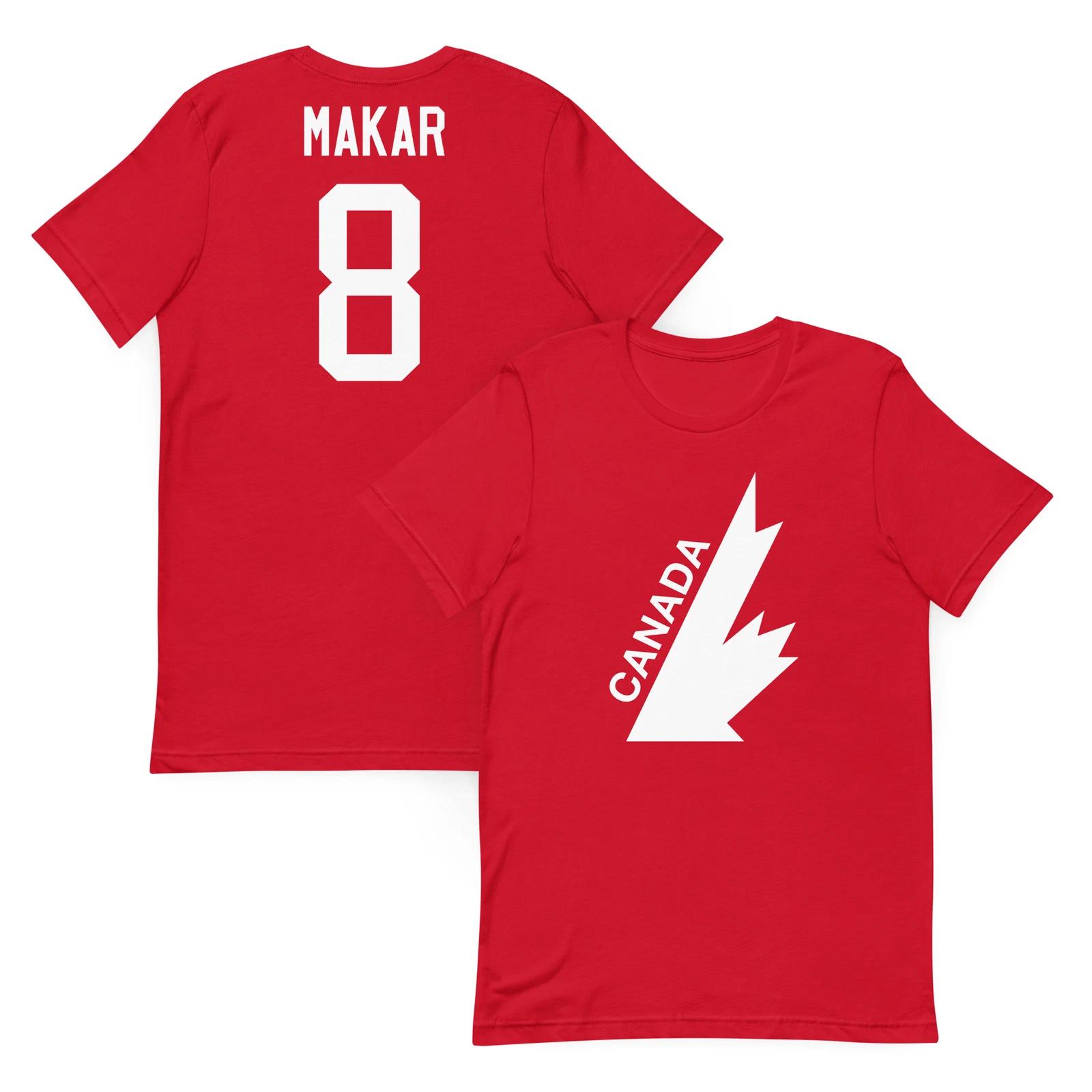 Retro Team Canada Cale Makar 8 Jersey T-Shirt 4 Nations Faceoff S