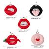 10pcs Funny Sexy Red Lip Resin Charm Hip Hop Earring Pendant Accessories DIY Keychain Jewelry Making Crafts