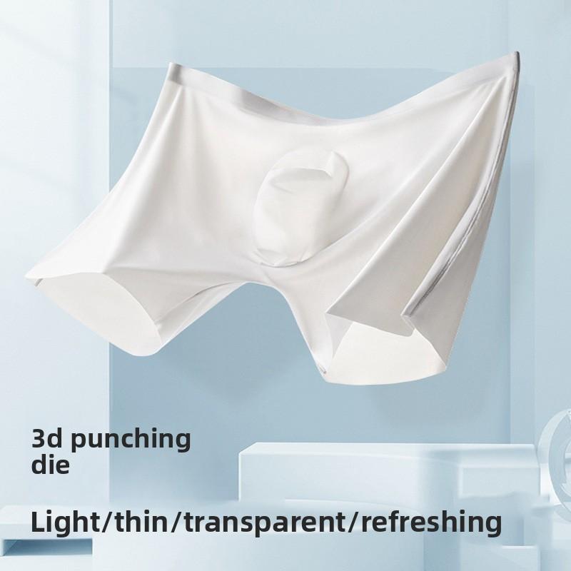 Men's Summer Lightweight Sexy Ice Silk Breathable Four-cornered Underpants