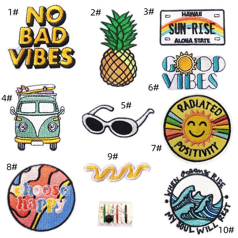 Cartoon Planet Embroidered Cloth Patch - Round Applique for Bag or Clothing Decoration