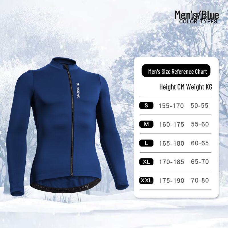 WEZHO Men s Long Sleeve Fleece Cycling Jersey