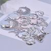 Multistyle Vintage Stainless Steel Moon Charms For Earrings Making Witchknot Pendants Breloques Acier Inoxydable Creation Bijoux