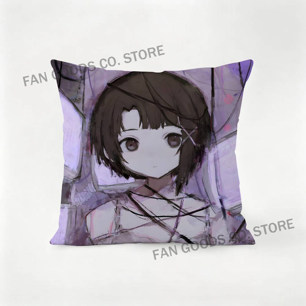 Anime Serial Experiments LLain Printed Pillow Cover Cushion Case Simple Sofa Pillow Case No Pillow Core