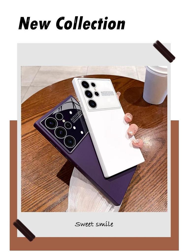 Liquid Silicone Case & Full Lens Film for Samsung S22/S23/S24 Ultra - Anti-Fall