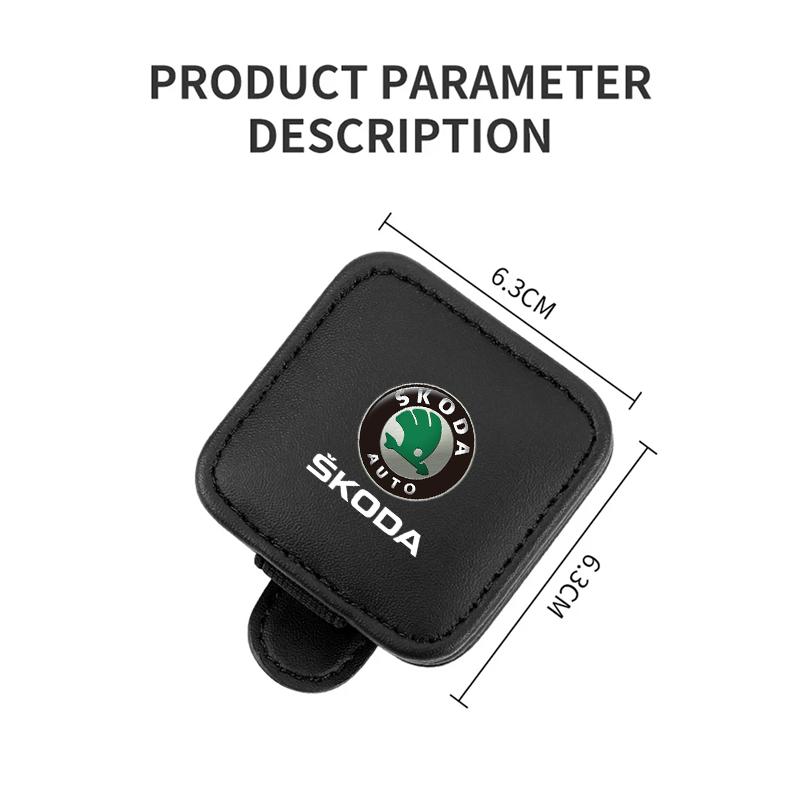 Car Sunglasses Clip Magnetic Sun Visor Card Storage Clips For Skoda octavia 3 2 superb 3 kodiaq Fabia Kamiq Karoq Accessories FP1