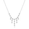 Fashion 925 Sterling Silver CZ Necklace Jewelry Cubic Zircon Tassel Charm Necklace for Women