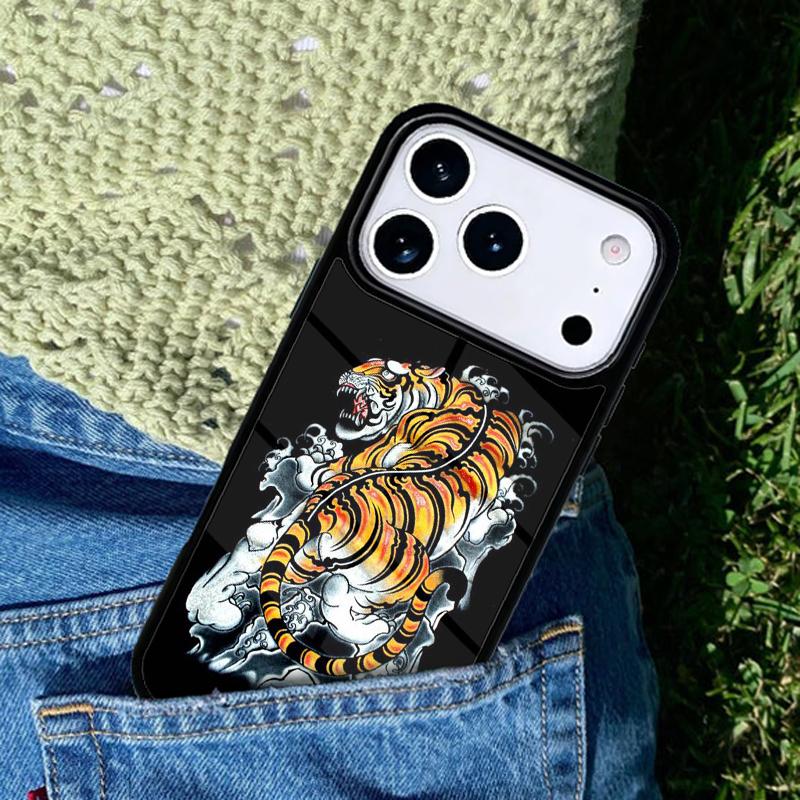 Fashion Animal Tiger Art phone case cover Compatible with for IPhone 17air 16e 15 14 13 12 11Pro Max 17 Air