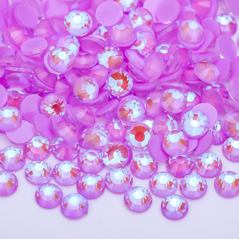 Diamante Fluorescente Morbido Vetro Aurora Strass al Vetro Neon, Gioielli Luminosi per Nail Art Accessori per Unghie Cellulari